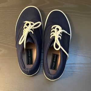 Cole Haan Dark Blue Sneakers with Cream Laces